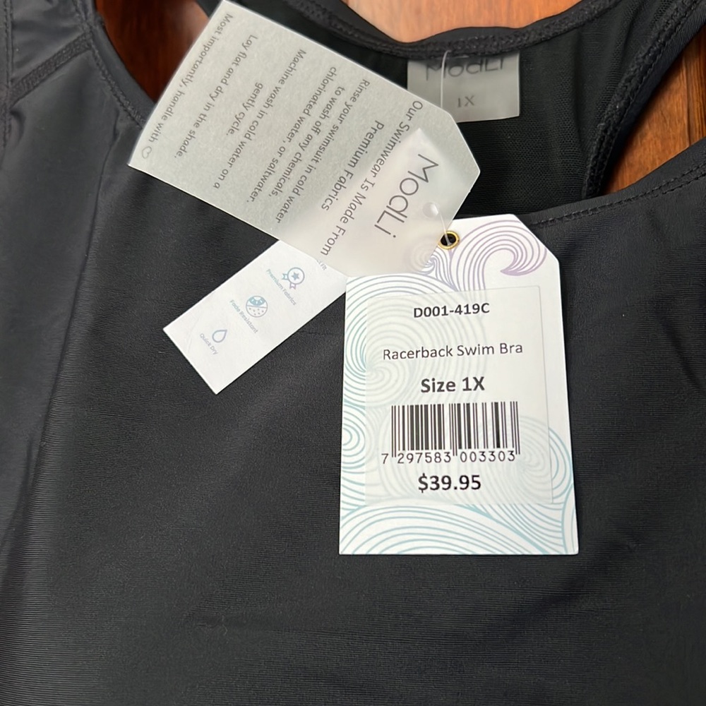 ModLi Racerback Swim Bra Size 1X - Picture 5 of 9